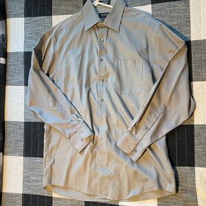 Axcess Men's Gray Striped Dress Shirt